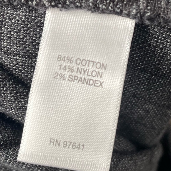 J. Jill Ponte Slim Leg Charcoal Grey Black Plaid Windowpane Pull On Pant Medium - Picture 10 of 10